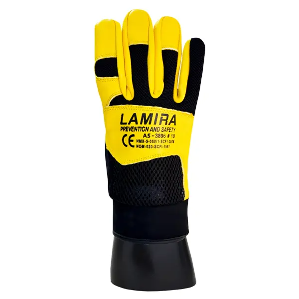 GUANTE PIEL MULTIUSOS LAMIRA(PAR) CON BLÍSTER, AMARILLO, MD