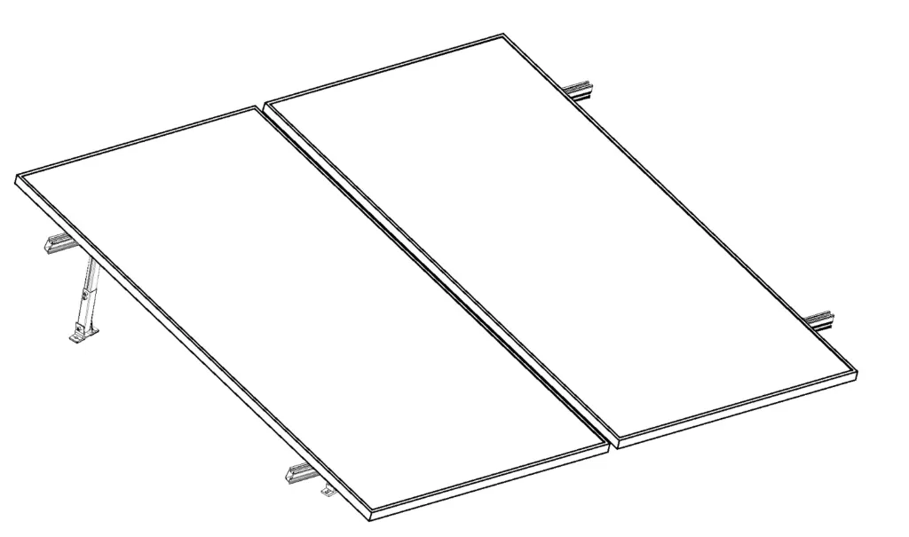 [NXT-SM3I-20-1135-R] Kit reforzado next rail para 3 paneles de 10° a 20° hasta 1135mm.